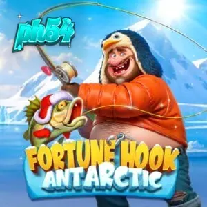 Fortune Hook Antarctic slot machine interface na may temang pangingisda sa yelo